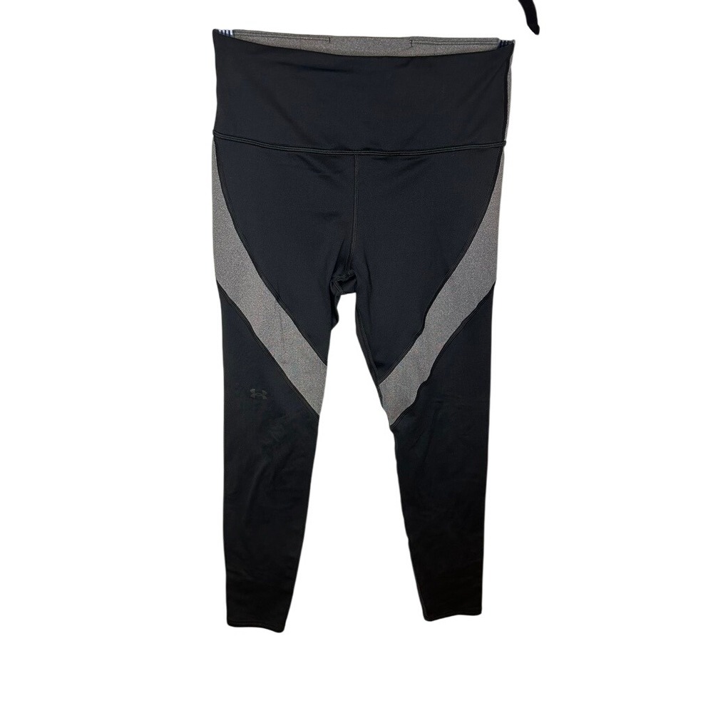 Under Armour Women's Athletic Leggings - Grey Black Accents - Medium‎